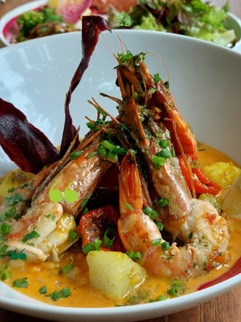 risotto gambas, bisque maison