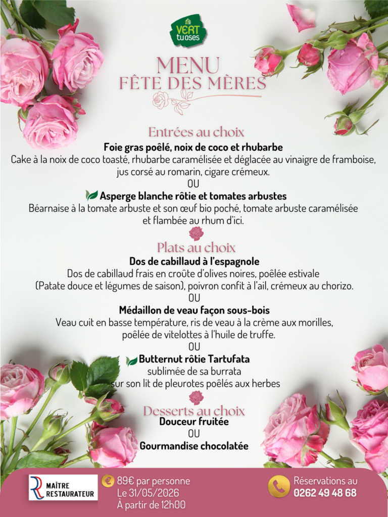 menu fête des mères