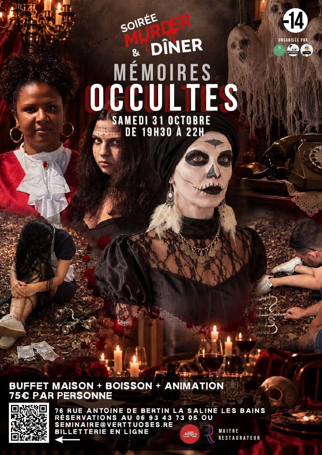 Murder Dîner Mémoires Occultes — édition Halloween, Vert Tu Oses La Réunion