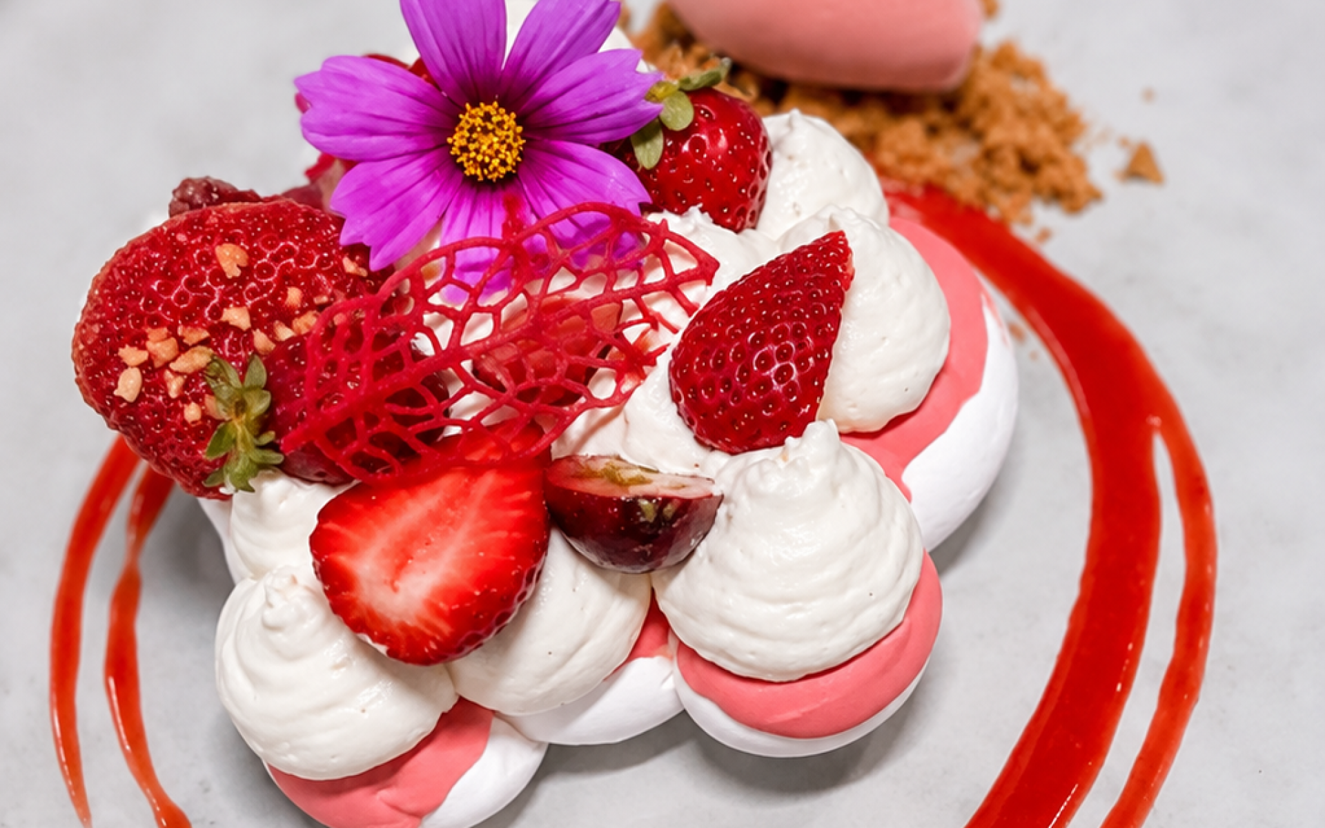 Dessert signature du moment de notre cheffe